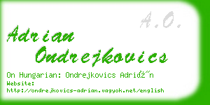 adrian ondrejkovics business card